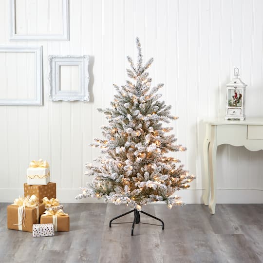5ft. Pre-Lit West Virginia Spruce Artificial Christmas Tree, Clear LED Lights